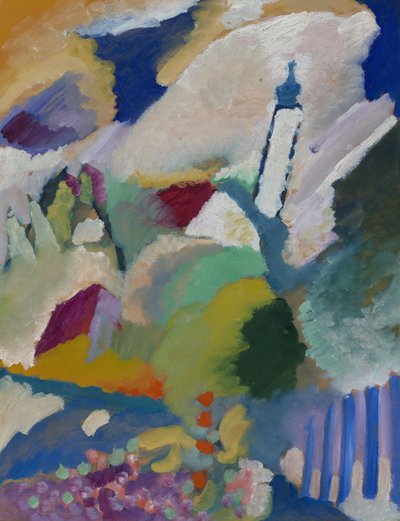 Murnau met kerk I door Wassily Kandinsky