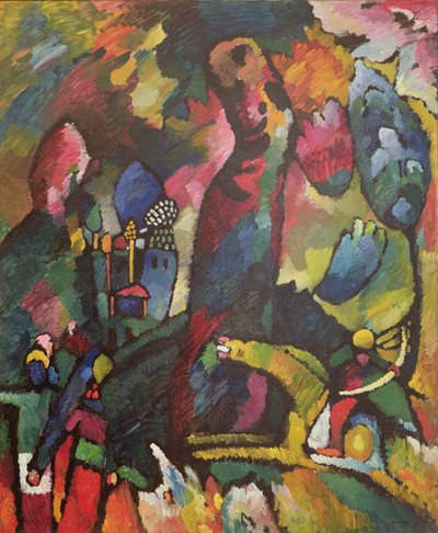 Schilderij met een Boogschutter, 1909 door Wassily Kandinsky