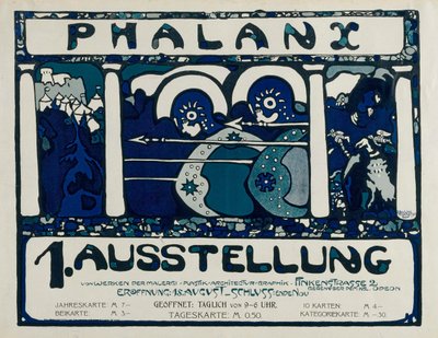 Poster voor de 1e tentoonstelling van de Phalanx, 1901 door Wassily Kandinsky