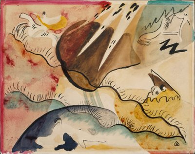 Regenlandschap door Wassily Kandinsky
