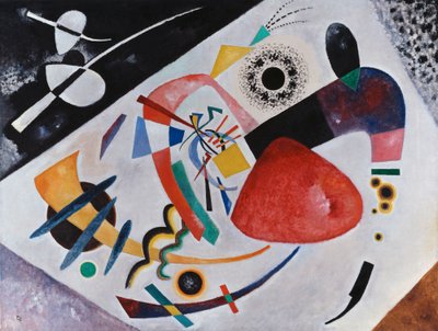 Rode vlek II door Wassily Kandinsky