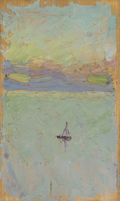 Zeilboot op zee door Wassily Kandinsky