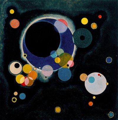 Verschillende cirkels, 1926 door Wassily Kandinsky