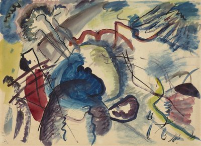 Schets voor schilderij met witte rand, 1913 door Wassily Kandinsky