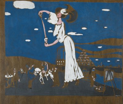 Schets voor een poster voor een Franse brouwerij door Wassily Kandinsky