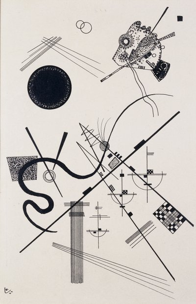 Zonder titel (Dessin 4) door Wassily Kandinsky