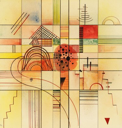 Gevarieerde Rechthoeken door Wassily Kandinsky