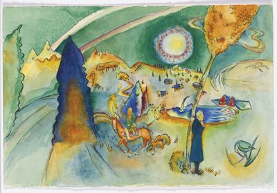 Aquarel voor Poul Bjerre door Wassily Kandinsky