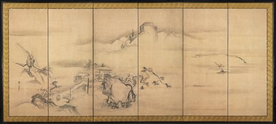 Acht Uitzichten van de Xiao en Xiang Rivieren door Watanabe Shiko