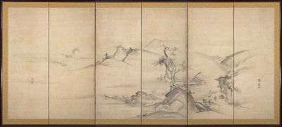 Acht Zichten op de Xiao en Xiang Rivieren door Watanabe Shiko