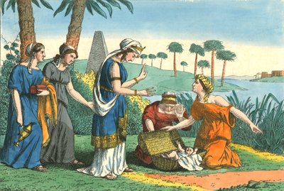 De ontdekking van Mozes, 19e eeuw door Weenix