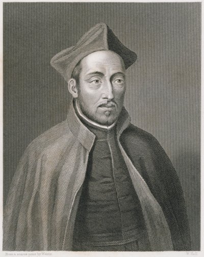 Ignatius de Loyola, gegraveerd door W. Holl, uit World Religion, gepubliceerd door A. Fullarton & Co. door Weirix