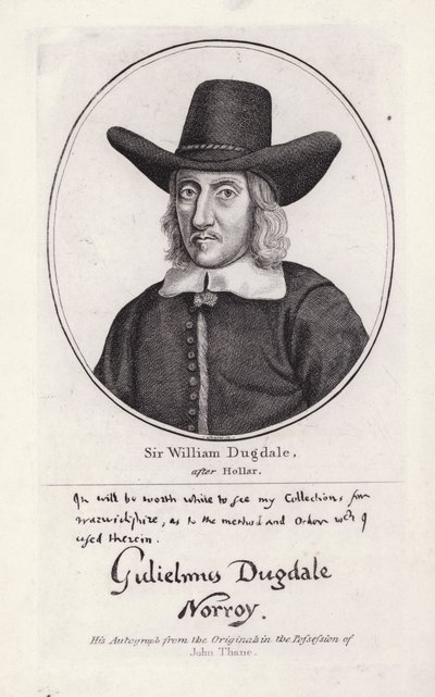 Sir William Dugdale door Wenceslaus (after) Hollar