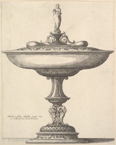Een brede beker met sierlijke steel, 1646 door Wenceslaus Hollar