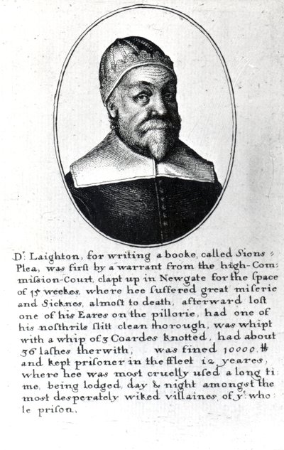 Alexander Leighton, ca. 1641 door Wenceslaus Hollar