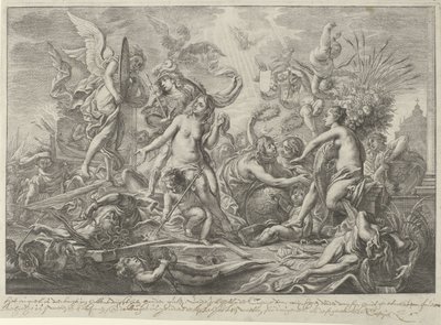 Allegorie op de Vrede van Westfalen, 1648 door Wenceslaus Hollar