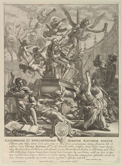 Allegorie op de Dood van de Graaf van Arundel, ca. 1646 door Wenceslaus Hollar