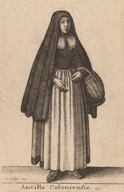 Ancilla Coloniensis door Wenceslaus Hollar