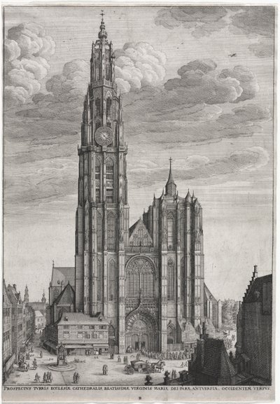 Kathedraal van Antwerpen door Wenceslaus Hollar