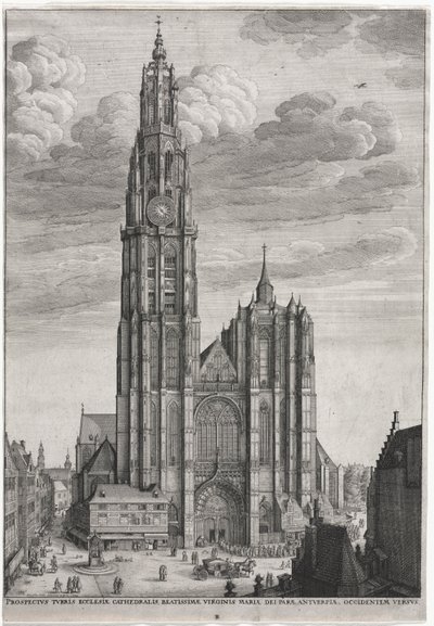 Kathedraal van Antwerpen, 1649 door Wenceslaus Hollar