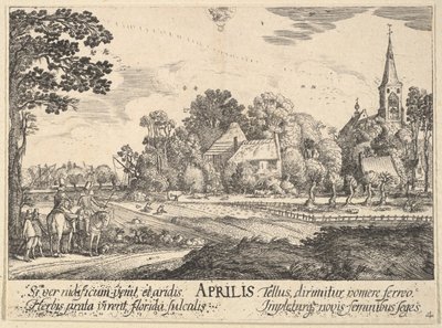 April door Wenceslaus Hollar