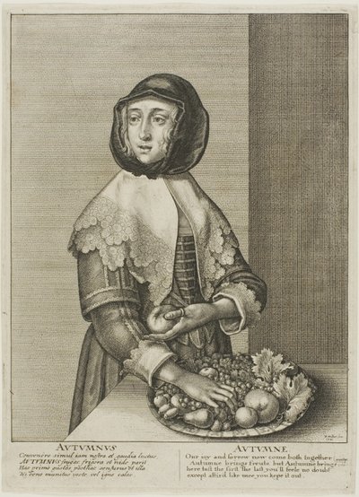 Herfst door Wenceslaus Hollar