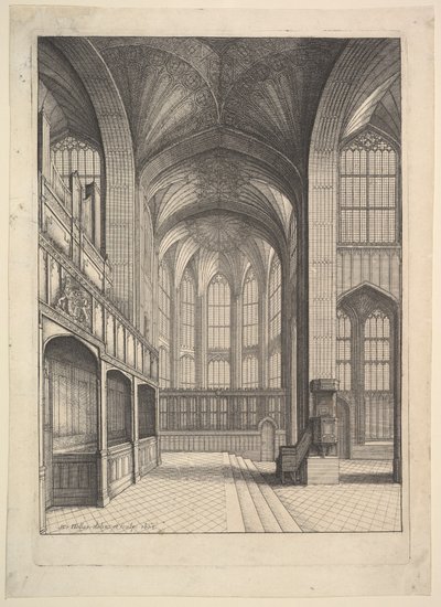 Brays Kapel in St. Georges Kapel, Windsor., 1663 door Wenceslaus Hollar