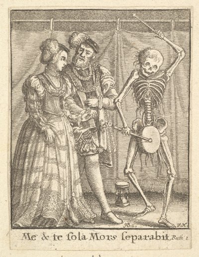 Bruidspaar, uit de Dans van de Dood door Wenceslaus Hollar