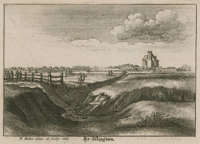 Bij Islington, de New River Head door Wenceslaus Hollar
