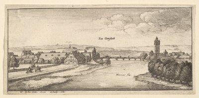 Cannstadt, 1665 door Wenceslaus Hollar