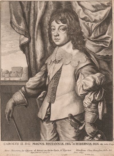 Carolus II. D.G: Magnæ Britanniæ Fra. et Hiberniæ Rex etc. door Wenceslaus Hollar