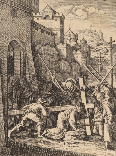 Het Kruis Dragen door Wenceslaus Hollar