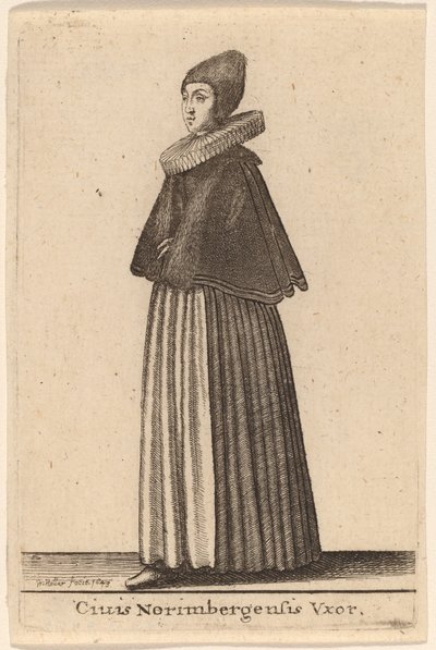 Ciuis Norimbergensis Vxor door Wenceslaus Hollar