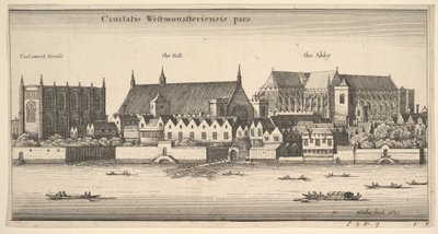Ciuitatis Westmonasteriensis pars Westminster vanaf de Rivier, 1647 door Wenceslaus Hollar