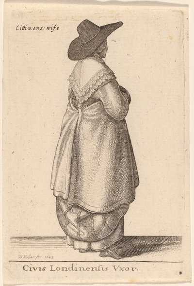 Civis Londinensis Vxor door Wenceslaus Hollar