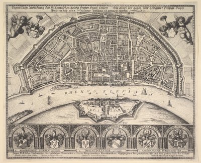 Keulen en Deutz, 1635 door Wenceslaus Hollar