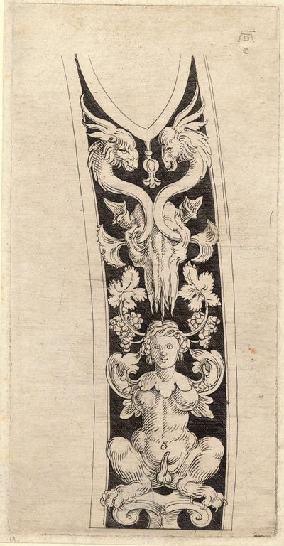 Ontwerp voor een schede, naar een tekening van Albrecht Durer door Wenceslaus Hollar