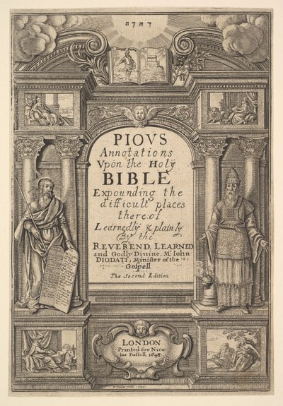 Diodati. Vrome Aantekeningen door Wenceslaus Hollar