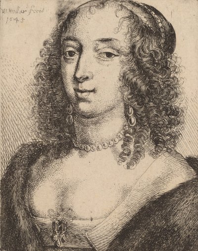 Hertogin van Lennox, 1645 door Wenceslaus Hollar
