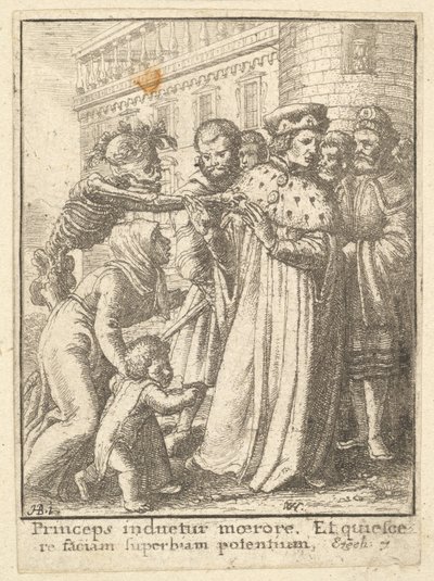Hertog, uit de Dans van de Dood door Wenceslaus Hollar