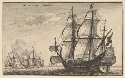 Nederlandse Oorlogsschepen Naves Bellicæ Hollandicæ door Wenceslaus Hollar
