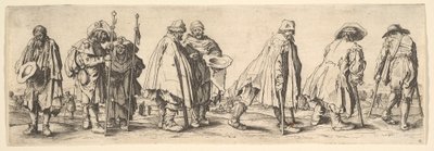Acht bedelaars, 1630 door Wenceslaus Hollar