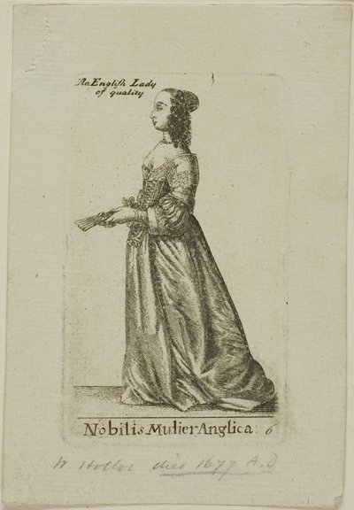 Engelse Edelvrouw door Wenceslaus Hollar
