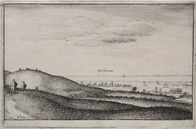 Engelse Zichten: Old Shoreham door Wenceslaus Hollar