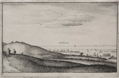 Engelse uitzichten: Old Shoreham, 1645 door Wenceslaus Hollar