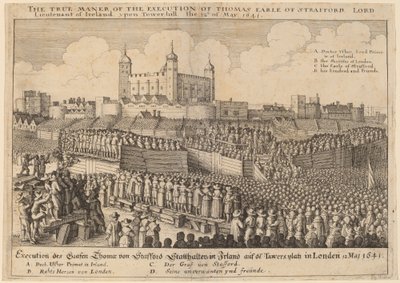 Executie van Thomas Wentworth door Wenceslaus Hollar