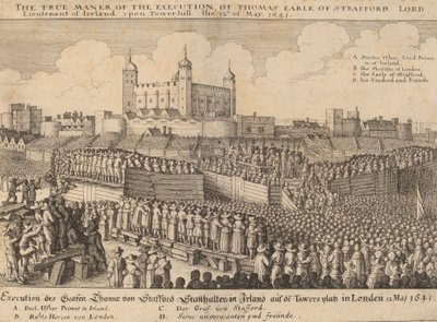Executie van Thomas Wentworth, 1641 door Wenceslaus Hollar
