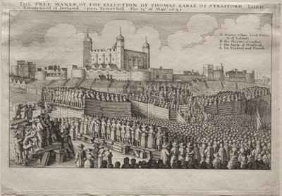 Executie van de Graaf van Strafford, 1641 door Wenceslaus Hollar