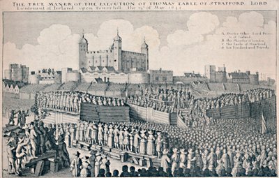Executie van de Graaf van Strafford, ca. 1641, 1903 door Wenceslaus Hollar
