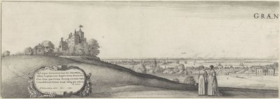 Gezicht op Greenwich (linker plaat) door Wenceslaus Hollar